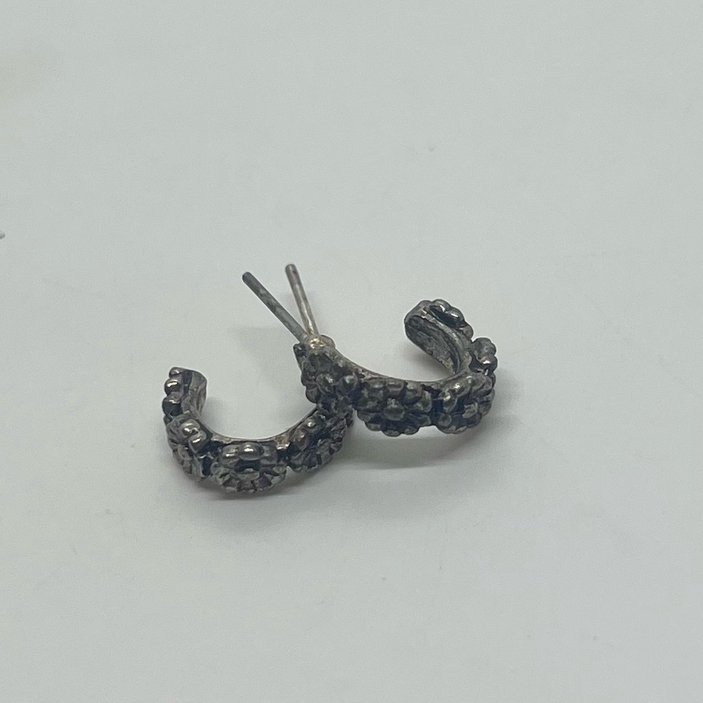 Tiny Daisy Hoops - image 5